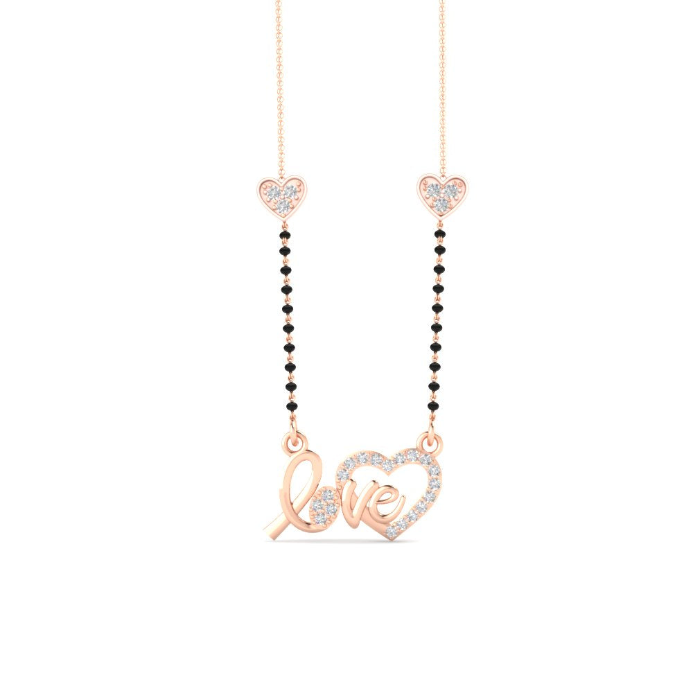 Love Heart Diamond Mangalsutra