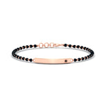 Load image into Gallery viewer, mens-black-diamond-bar-mangalsutra-bracelet-in-rose-gold-mgsmbrc11833blackangle1-nl-rg.jpg