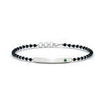 Load image into Gallery viewer, mens-emerald-bar-mangalsutra-bracelet-in-white-gold-mgsmbrc11833gemgrangle1-nl-wg.jpg