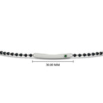 Load image into Gallery viewer, mens-emerald-bar-mangalsutra-bracelet-in-white-gold-mgsmbrc11833gemgrangle5-nl-wg-hw.jpg