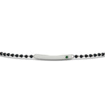 Load image into Gallery viewer, mens-emerald-bar-mangalsutra-bracelet-in-white-gold-mgsmbrc11833gemgrangle5-nl-wg.jpg