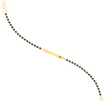 Load image into Gallery viewer, mens-emerald-bar-mangalsutra-bracelet-in-yellow-gold-mgsmbrc11833gemgrangle3-nl-yg.jpg