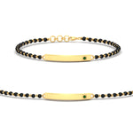 Load image into Gallery viewer, mens-emerald-bar-mangalsutra-bracelet-in-yellow-gold-mgsmbrc11833gemgrsleep-nl-yg.jpg