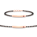 Load image into Gallery viewer, mens-pink-sapphire-bar-mangalsutra-bracelet-in-rose-gold-mgsmbrc11833gsadrpisleep-nl-rg.jpg