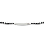Load image into Gallery viewer, mens-pink-sapphire-bar-mangalsutra-bracelet-in-white-gold-mgsmbrc11833gsadrpiangle5-nl-wg.jpg