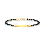 Load image into Gallery viewer, mens-pink-sapphire-bar-mangalsutra-bracelet-in-yellow-gold-mgsmbrc11833gsadrpiangle1-nl-yg.jpg
