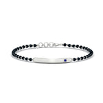 Load image into Gallery viewer, mens-sapphire-bar-mangalsutra-bracelet-in-white-gold-mgsmbrc11833gsablangle1-nl-wg.jpg