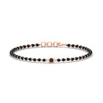 Load image into Gallery viewer, mens-single-bezel-set-black-diamond-mangalsutra-bracelet-in-rose-gold-mgsmbrc11836blackangle1-nl-rg.jpg