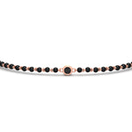 Load image into Gallery viewer, mens-single-bezel-set-black-diamond-mangalsutra-bracelet-in-rose-gold-mgsmbrc11836blackangle5-nl-rg.jpg
