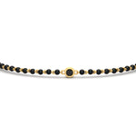 Load image into Gallery viewer, mens-single-bezel-set-black-diamond-mangalsutra-bracelet-in-yellow-gold-mgsmbrc11836blackangle5-nl-yg.jpg