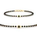 Load image into Gallery viewer, mens-single-bezel-set-black-diamond-mangalsutra-bracelet-in-yellow-gold-mgsmbrc11836blacksleep-nl-yg.jpg