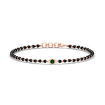 Load image into Gallery viewer, mens-single-bezel-set-green-emerald-mangalsutra-bracelet-in-rose-gold-mgsmbrc11836gemgrangle1-nl-rg.jpg