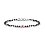 Load image into Gallery viewer, mens-single-bezel-set-pink-sapphire-mangalsutra-bracelet-in-white-gold-mgsmbrc11836gsadrpiangle1-nl-wg.jpg
