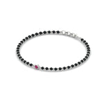 Load image into Gallery viewer, mens-single-bezel-set-pink-sapphire-mangalsutra-bracelet-in-white-gold-mgsmbrc11836gsadrpiangle2-nl-wg.jpg