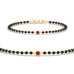 Load image into Gallery viewer, mens-single-bezel-set-pink-sapphire-mangalsutra-bracelet-in-yellow-gold-mgsmbrc11836gsadrpisleep-nl-yg.jpg