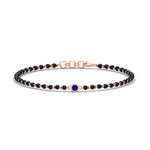 Load image into Gallery viewer, mens-single-bezel-set-sapphire-mangalsutra-bracelet-in-rose-gold-mgsmbrc11836gsablangle1-nl-rg.jpg