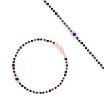 Load image into Gallery viewer, mens-single-bezel-set-sapphire-mangalsutra-bracelet-in-rose-gold-mgsmbrc11836gsablangle4-nl-rg.jpg