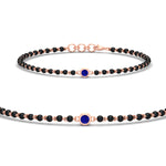 Load image into Gallery viewer, mens-single-bezel-set-sapphire-mangalsutra-bracelet-in-rose-gold-mgsmbrc11836gsablsleep-nl-rg.jpg
