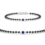 Load image into Gallery viewer, mens-single-bezel-set-sapphire-mangalsutra-bracelet-in-white-gold-mgsmbrc11836gsablsleep-nl-wg.jpg