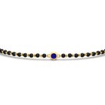 Load image into Gallery viewer, mens-single-bezel-set-sapphire-mangalsutra-bracelet-in-yellow-gold-mgsmbrc11836gsablangle5-nl-yg.jpg