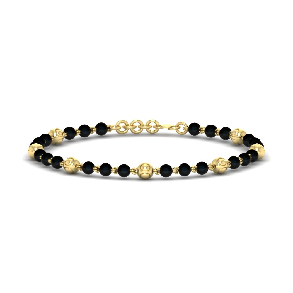 Classic Baby Nazariya Gold Beaded Bracelet (1Pc)