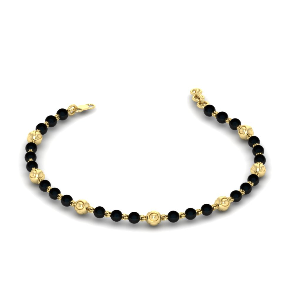 Classic Baby Nazariya Gold Beaded Bracelet (1Pc)