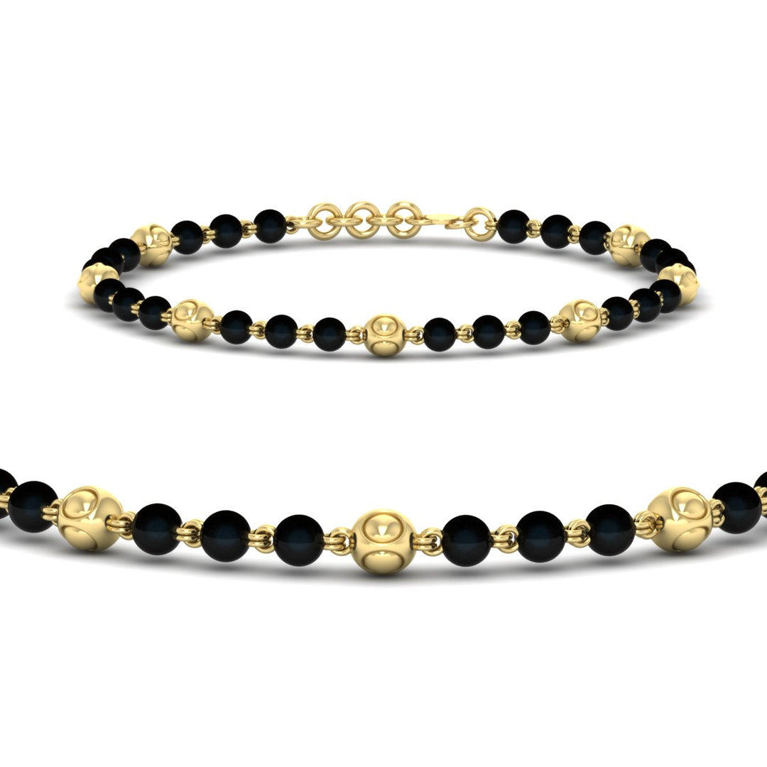 Classic Baby Nazariya Gold Beaded Bracelet (1Pc)