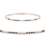 Load image into Gallery viewer, modern-mangalsutra-diamond-bracelet-in-rose-gold-mgsbrc11660sleep-nl-rg