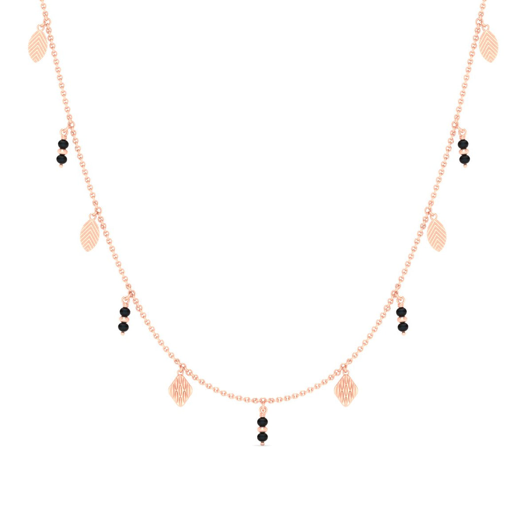 Nature Inspired Falling Leaf Mangalsutra Necklace
