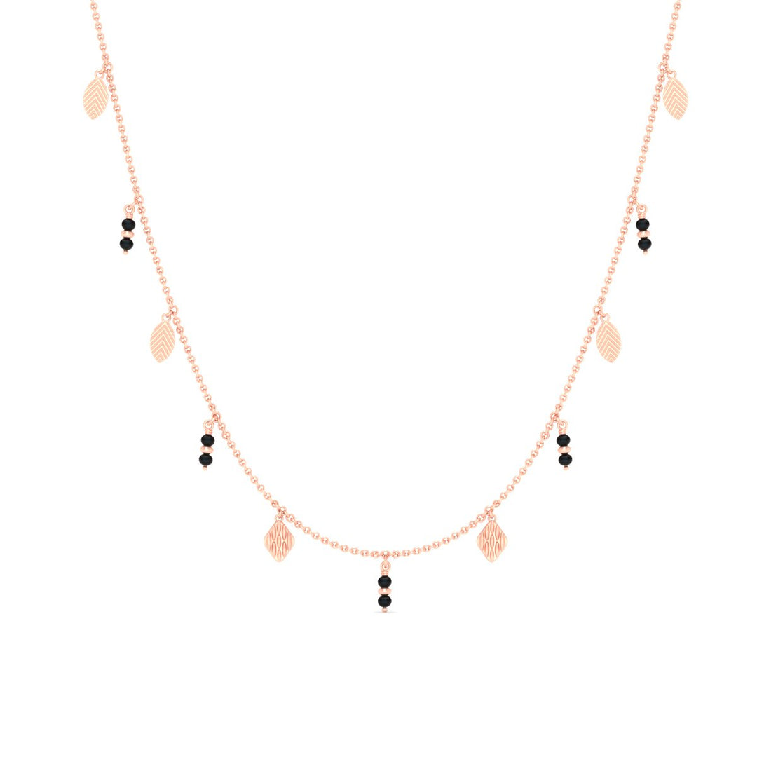Nature Inspired Falling Leaf Mangalsutra Necklace