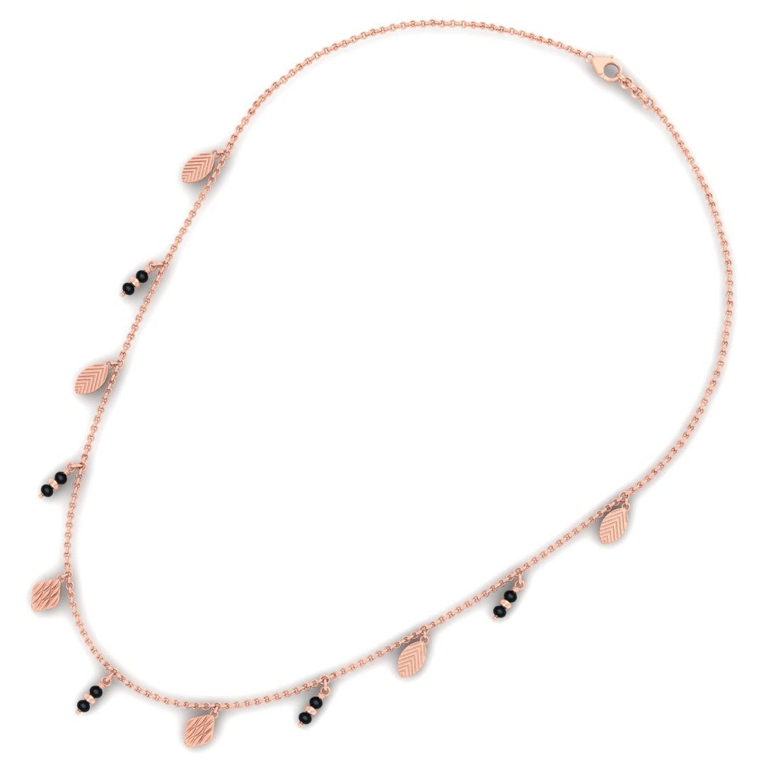 Nature Inspired Falling Leaf Mangalsutra Necklace