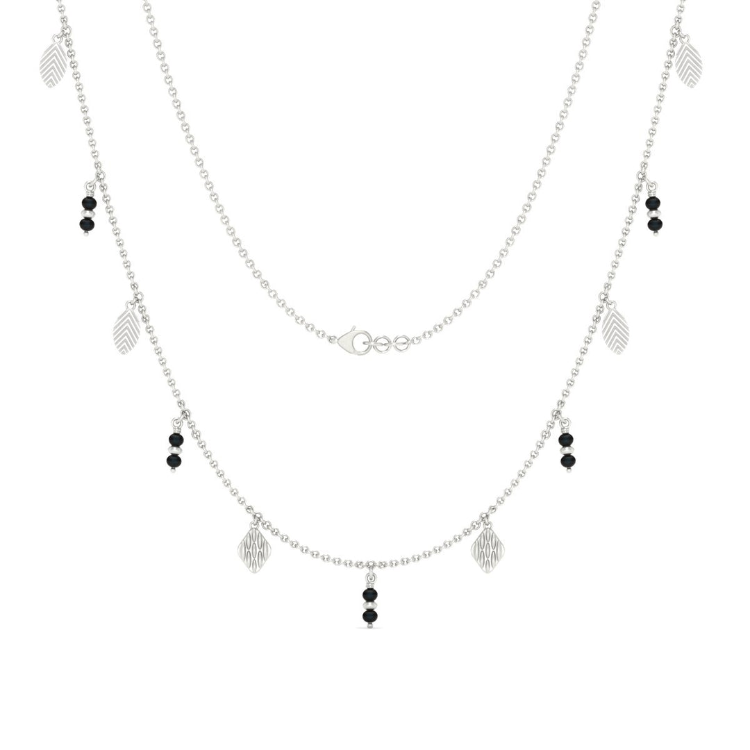 Nature Inspired Falling Leaf Mangalsutra Necklace