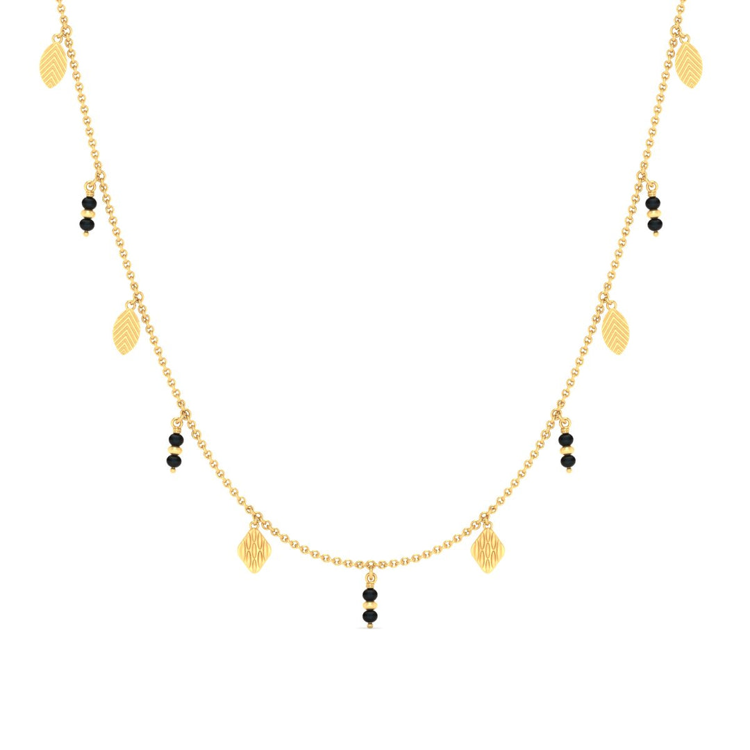 Nature Inspired Falling Leaf Mangalsutra Necklace