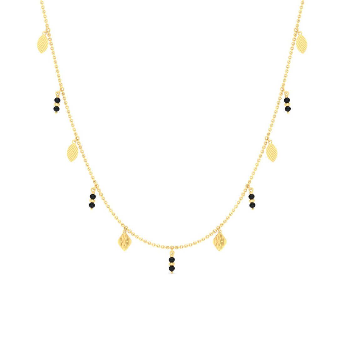 Nature Inspired Falling Leaf Mangalsutra Necklace