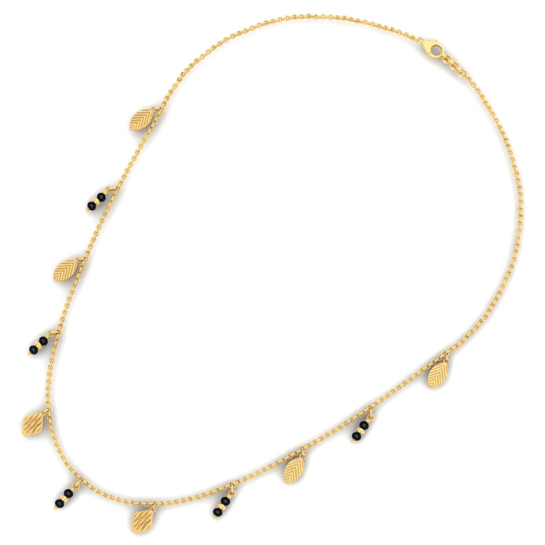 Nature Inspired Falling Leaf Mangalsutra Necklace