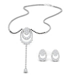 Load image into Gallery viewer, Oval Chain Diamond Mangalsutra With Earring Set
