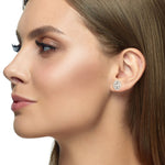 Load image into Gallery viewer, Oval Shaped Baguette Diamond Fancy Stud Earrings
