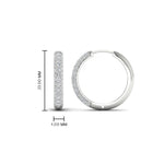 Load image into Gallery viewer, Pave Set Diamond Hoop Earrings
