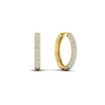 Load image into Gallery viewer, Pave Set Diamond Hoop Earrings
