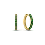 Load image into Gallery viewer, Pave Set Diamond Hoop Earrings
