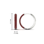 Load image into Gallery viewer, Pave Set Diamond Hoop Earrings
