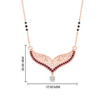 Load image into Gallery viewer, pink-sapphire-filigree-tanmaniya-3-black-beads-mangalsutra-in-rose-gold-mgs9027gsadrpiangle1-nl-rg-hw.jpg?v=1781777409