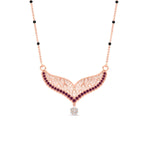 Load image into Gallery viewer, pink-sapphire-filigree-tanmaniya-spaced-out-mangalsutra-in-rose-gold-mgs9027gsadrpiangle1-nl-rg.jpg?v=1781777310