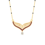 Load image into Gallery viewer, pink-sapphire-filigree-tanmaniya-spaced-out-mangalsutra-in-yellow-gold-mgs9027gsadrpiangle1-nl-yg.jpg?v=1781777310
