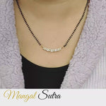 Load and play video in Gallery viewer, Curved Bar Diamond Mangalsutra
