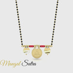 Load and play video in Gallery viewer, Red Beads Laxmi Coin Pottu Thali Mangalsutra
