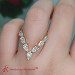 Load and play video in Gallery viewer, Pear-shape-diamond-vanik-ring-in-14k-yellow-gold-mgs10992-720X720