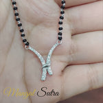 Load and play video in Gallery viewer, V Shaped Graduated Diamond Mangalsutra
