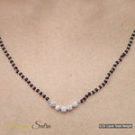 Load and play video in Gallery viewer, 5-diamond-mangalsutra-necklace-in-white-gold-MGS8883-720 x 720 - MGS8883-0.55CTW
