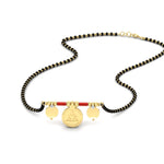 Load image into Gallery viewer, Red Beads Laxmi Coin Pottu Thali Mangalsutra
